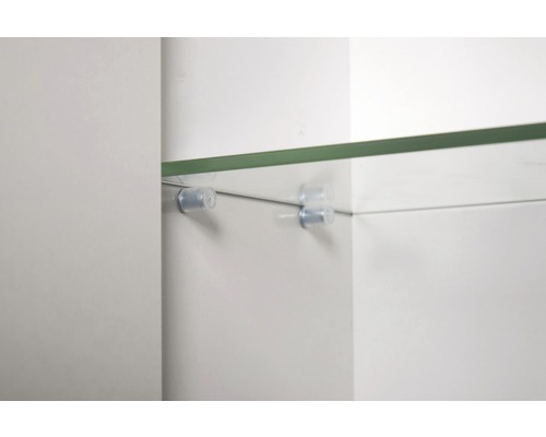 Spiegelkast Möbelpartner Basic 60 x 16 x 70,7 cm wit hoogglans 2-deurs