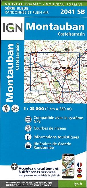 IGN - 2041 SB MONTAUBAN CASTELSARRASIN 1 25 000