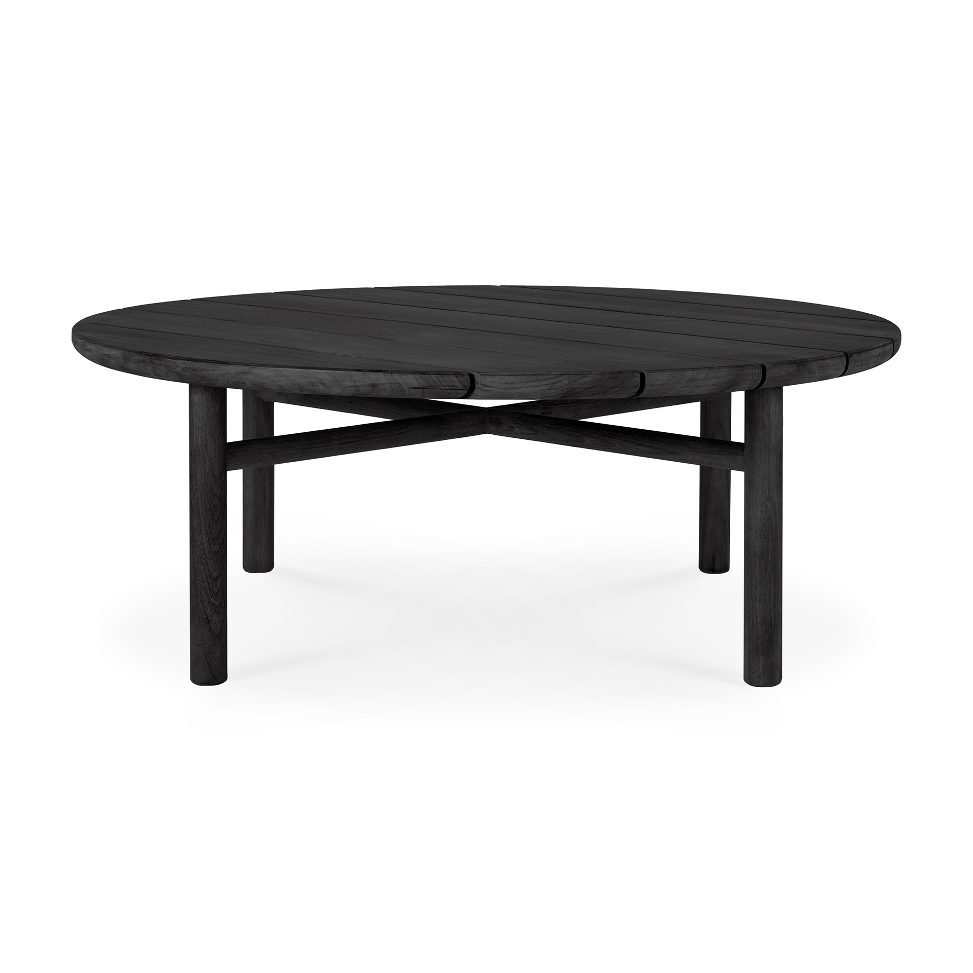 Teak Quatro koffietafel - 95cm - zwart