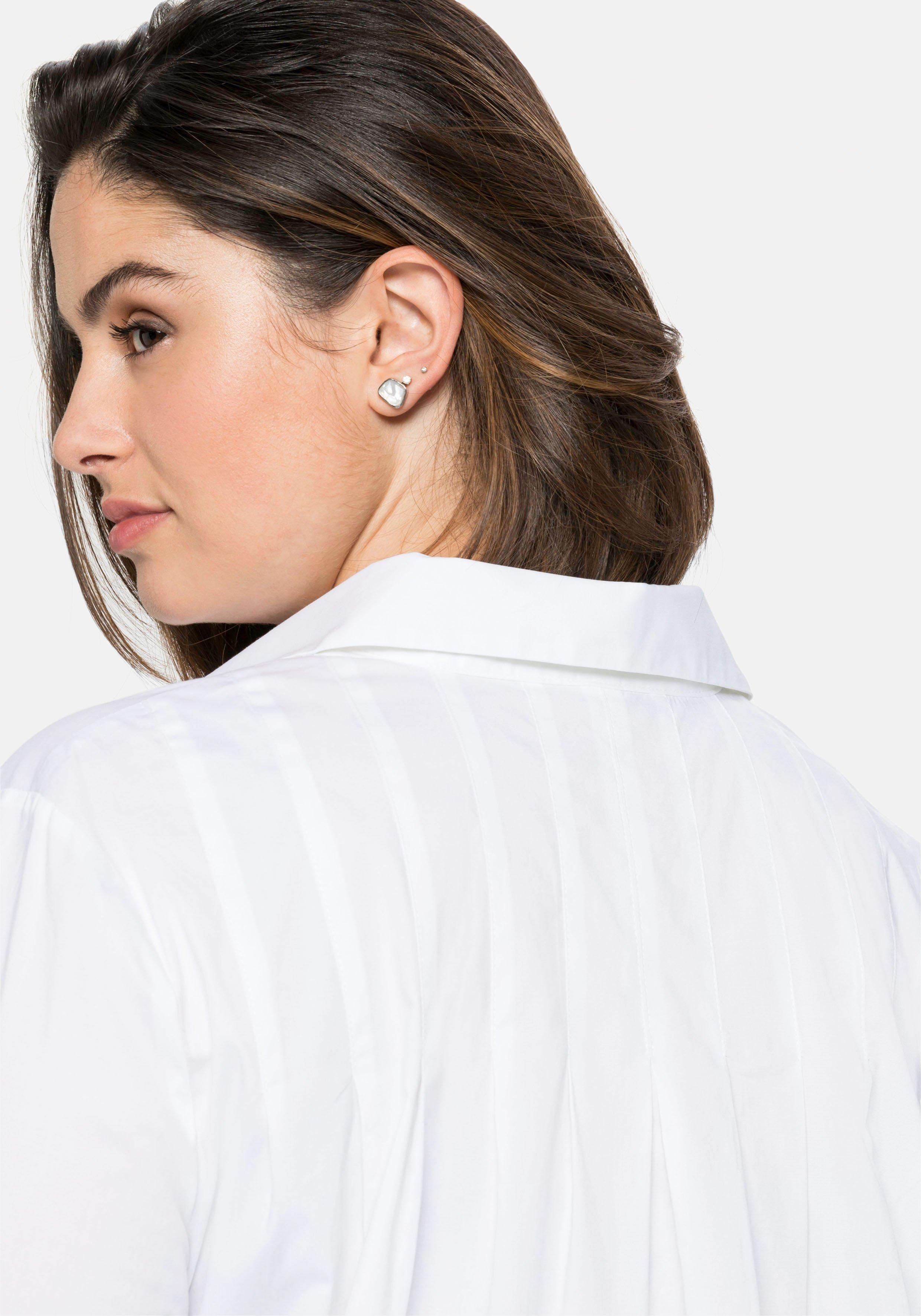 Bluse aus Popeline, mit dekorativen Falten hinten