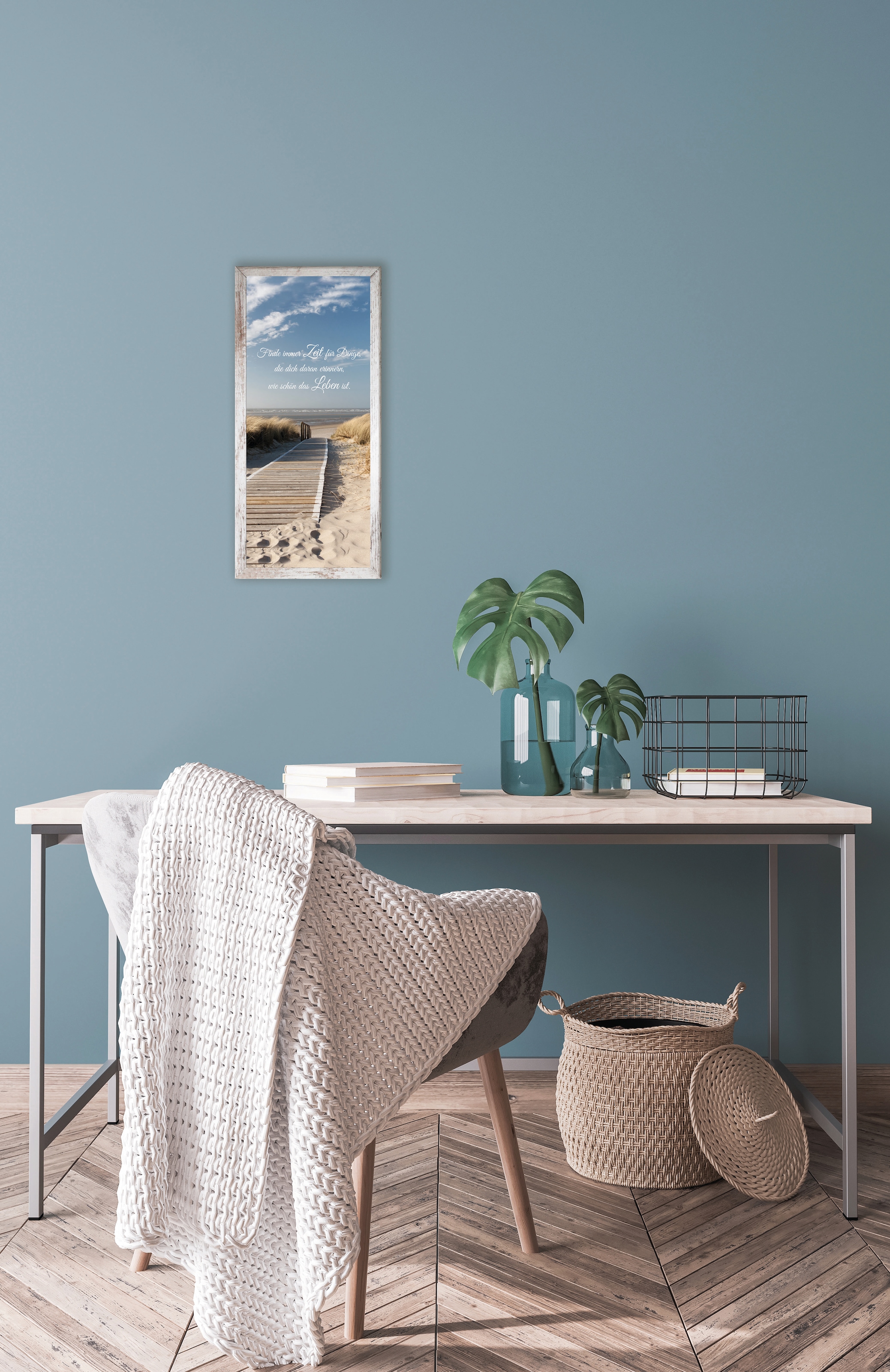 Bönninghoff Bild mit Rahmen »Strand- Spruch« 1 Stk. tlg.