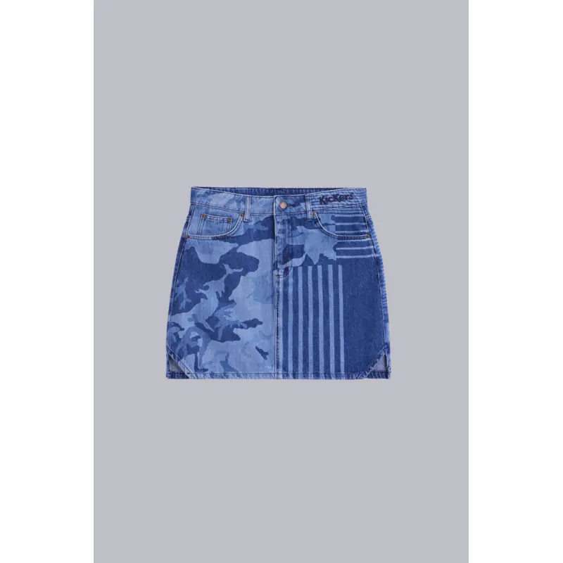 ORGANIC KICK SKIRT DENIM CAMOUFLAGE JUPE Coton biologique Femme
