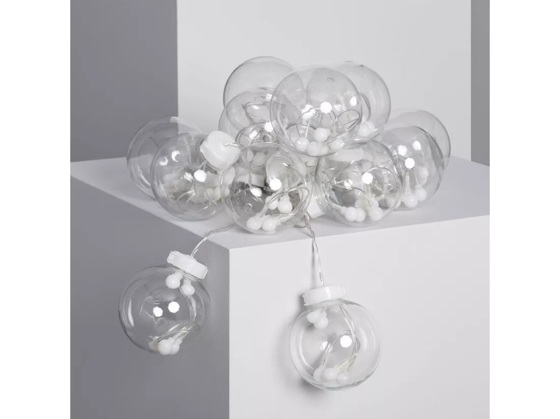 Rideau Boules Suspendues LED 3.6W 2.5m 3000K Blanc chaud