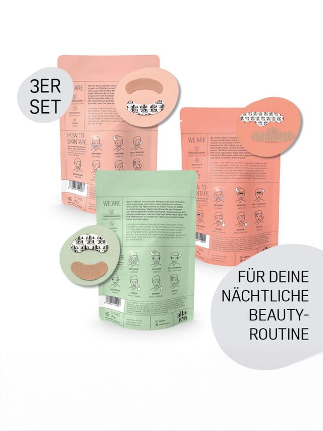 BeautyTrends Skintape Set – Faltenreduktion im Schlaf für Augen, Stirn & Mund