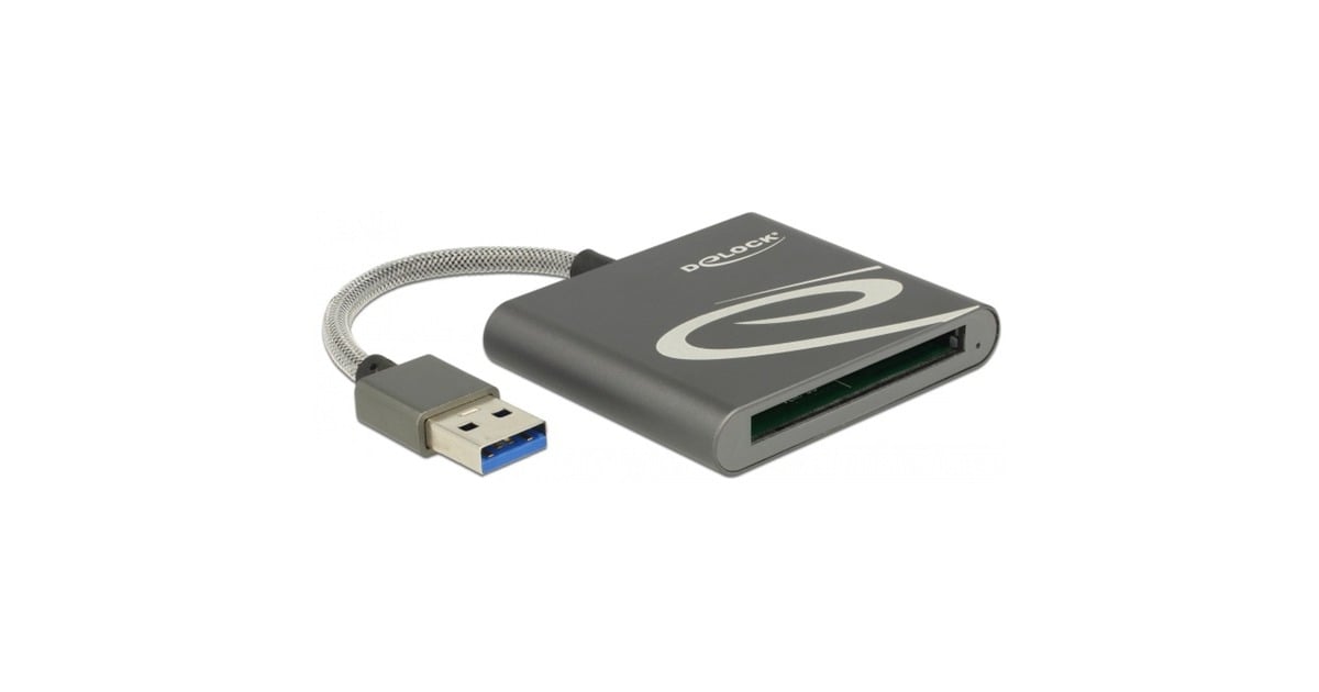 DeLOCKUSB 3.0 kaartlezer voor CFast 2.0-geheugenkaarten  (Antraciet)