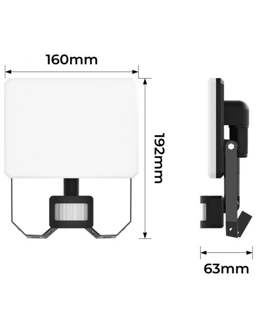 Calex Smart Outdoor Frameless Security Light - Tuinverlichting - 420 g Zwart 1 stuk 230v