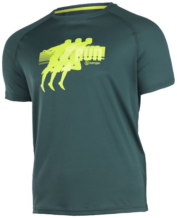 BengerRUNNING SHIRT MIT PRINT - grün