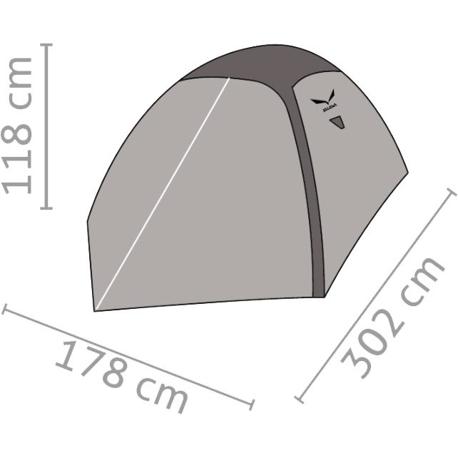 SALEWA Atlas III Campingzelt cactus grey
