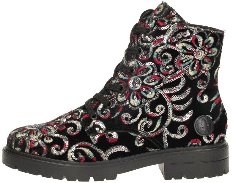 Rieker Veterschoenen Hoog zwart