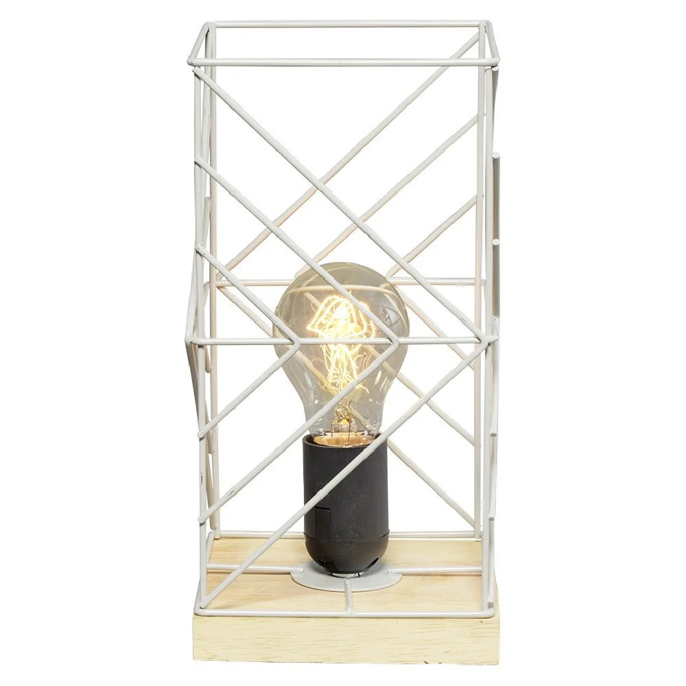 Lampe carrée métal filaire