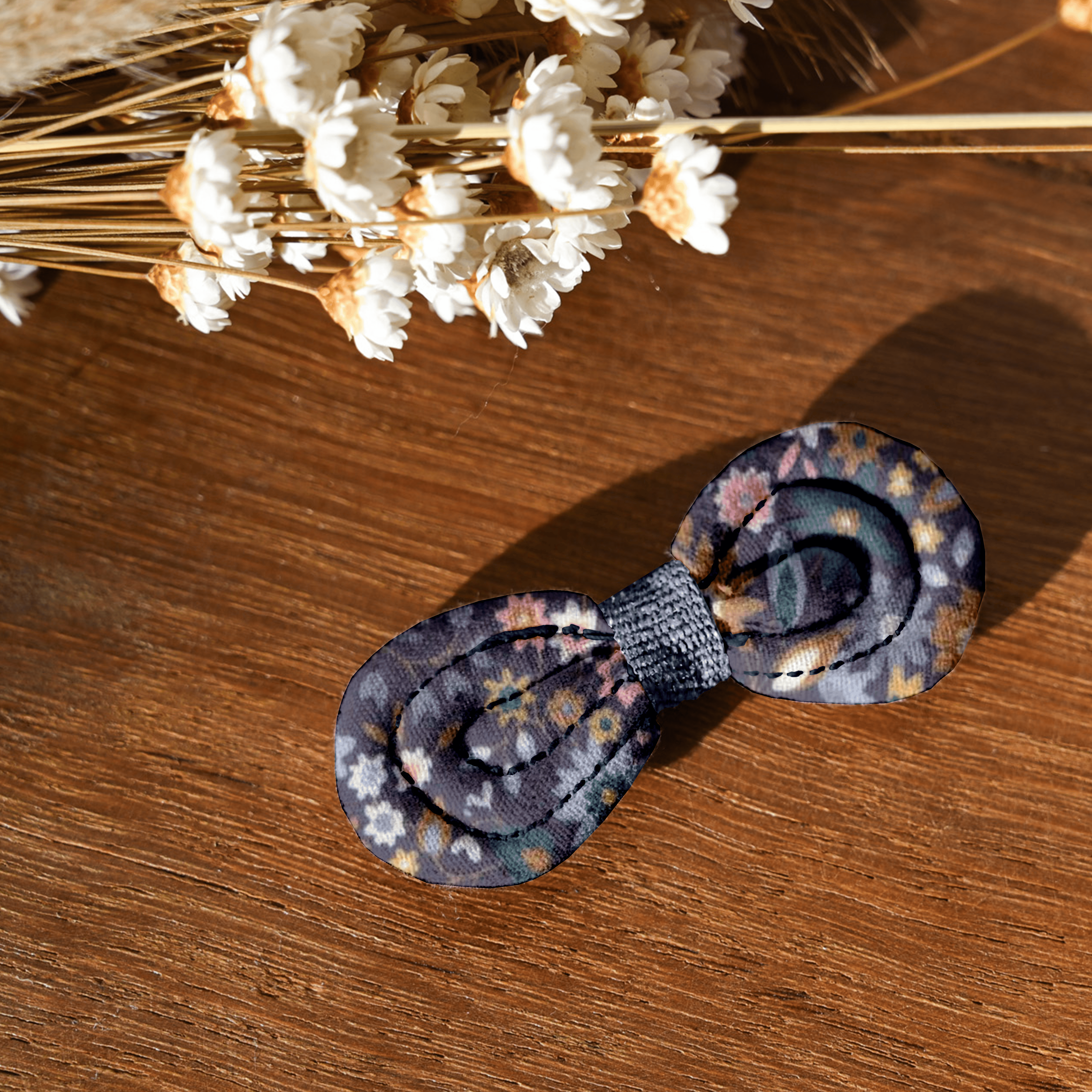 Barrette Noeud Anti-Glisse Seventies