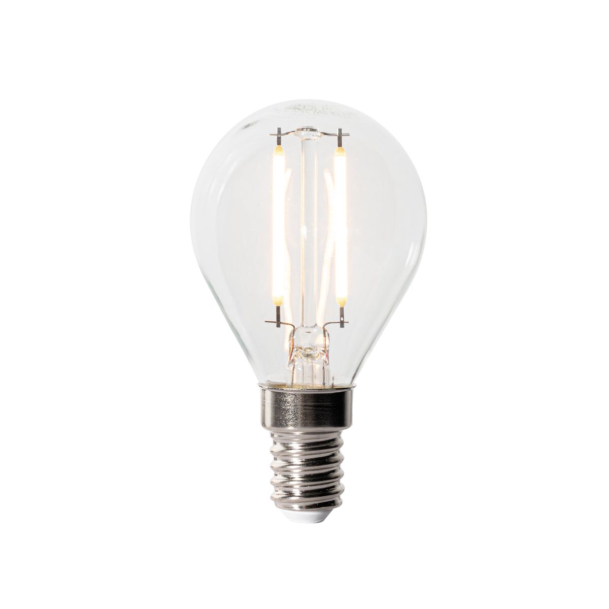 E14 dimbare LED lamp P45 helder glas 3W 250 lm 2700K