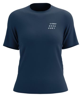 T-shirt manches courtes Compressport Podium Bleu Femme