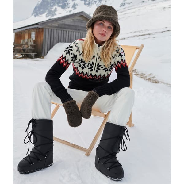 Pull DALE OF NORWAY MYKING SWEATER BLACK/OFF WHITE/RASPBERRY