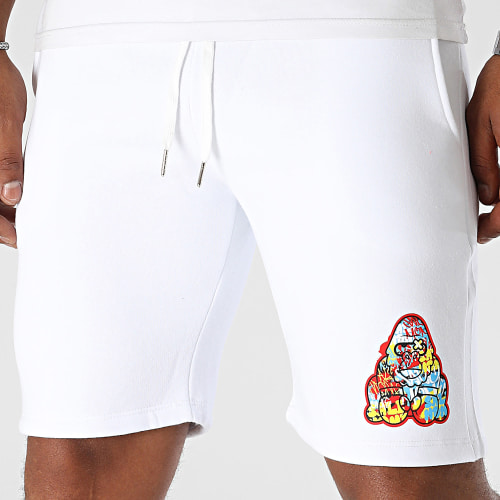 Short Jogging Gorille Graffiti Blanc