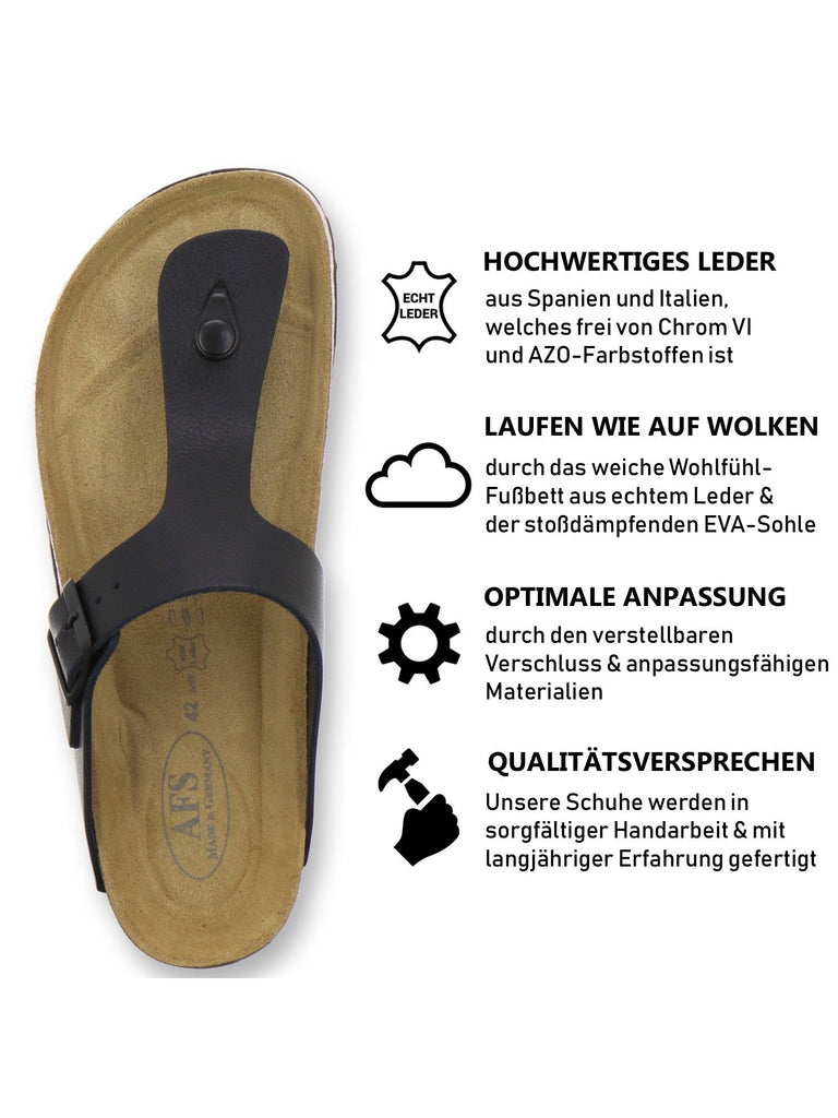 Sandalen Herren Leder schwarz