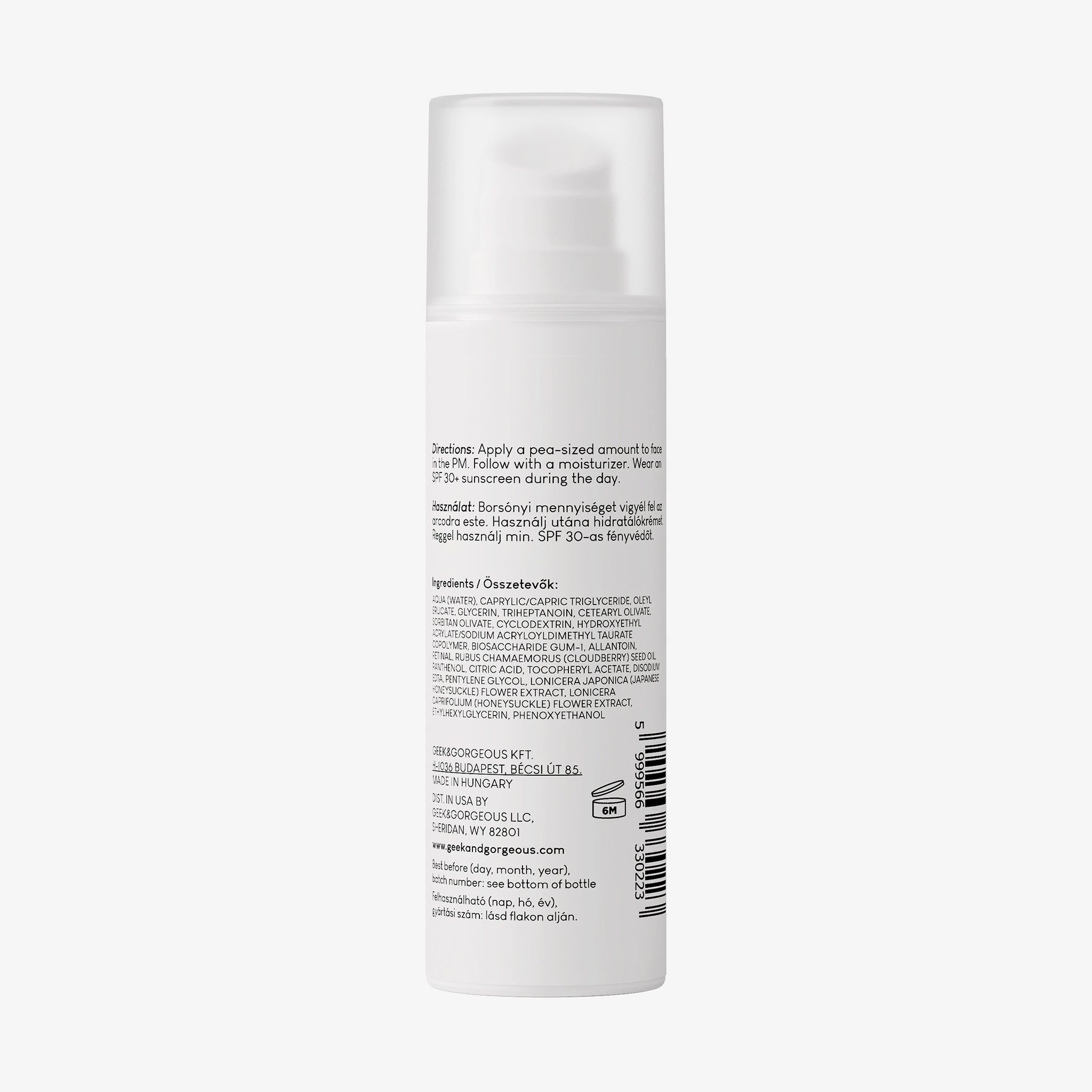 Geek & Gorgeous A-Game 5 Leichtes Serum mit 0,05% Retinal gegen Falten und Hautunreinheiten, 30 ml