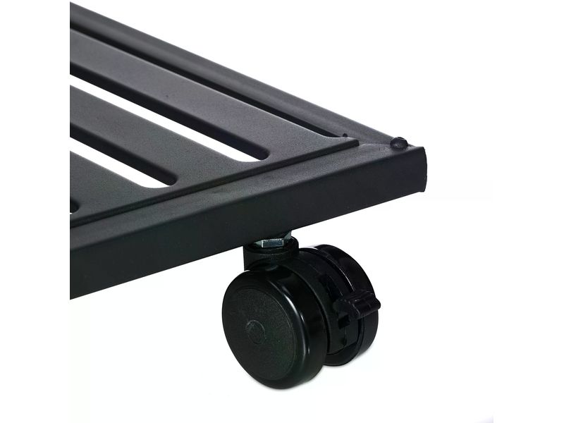 relaxdays Pflanzenständer mit Rollen 91.5 cm, Schwarz Pflanzenregal