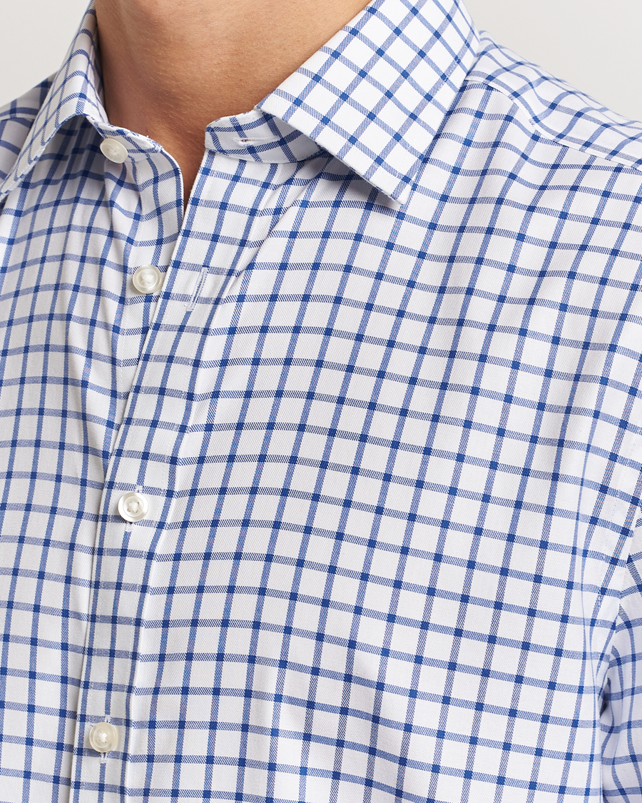 Charles Tyrwhitt Slim Fit Non Iron Grid Check Shirt Royal Blue