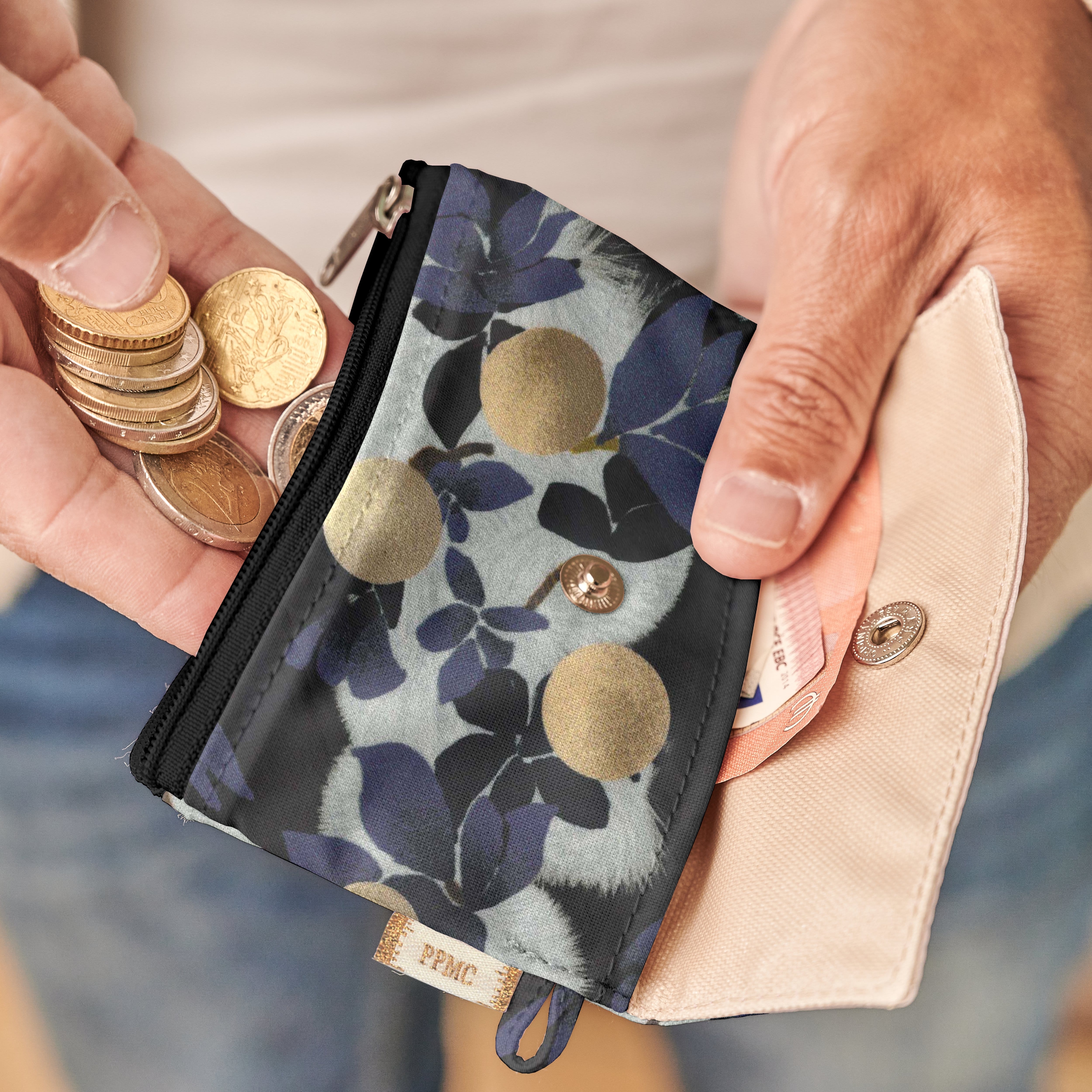 Mini Pochette Porte-Monnaie Flocon Doré