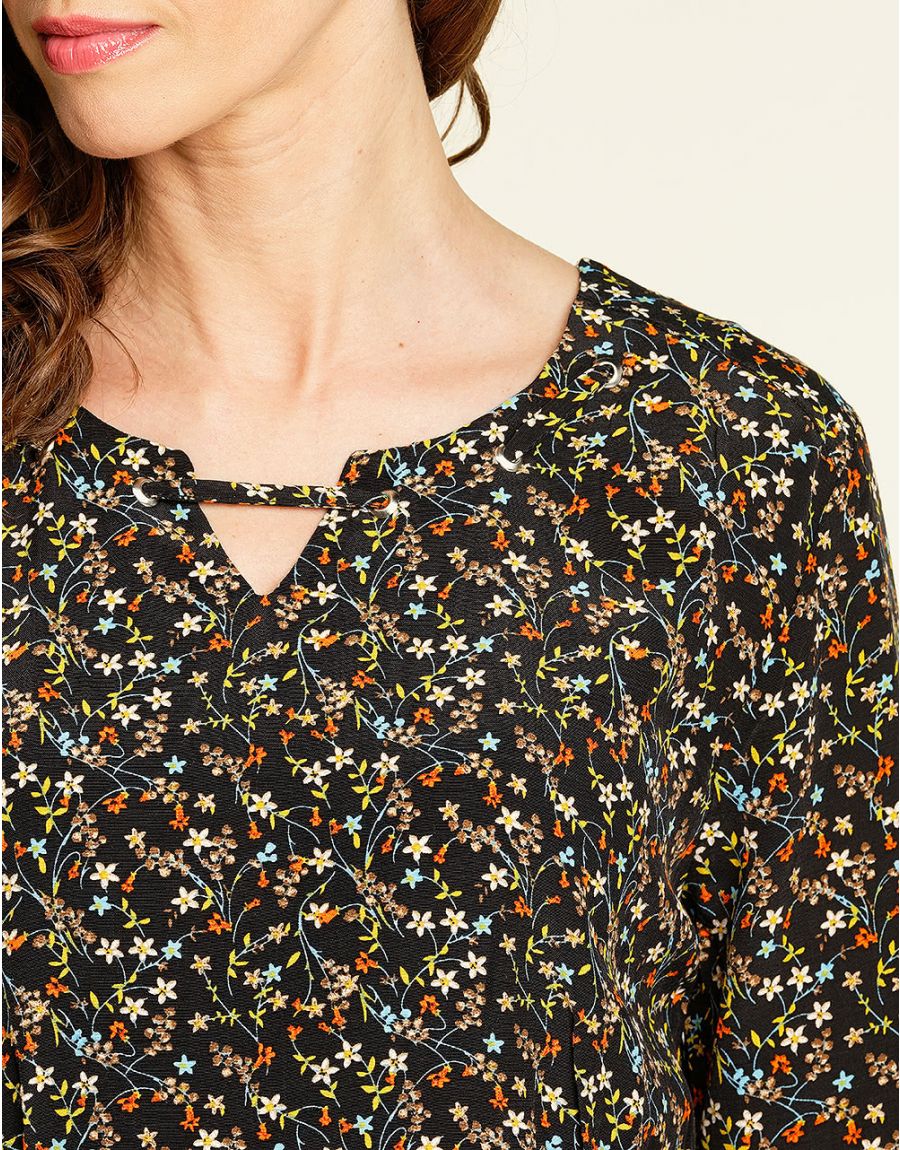 Robe évasée imprimée