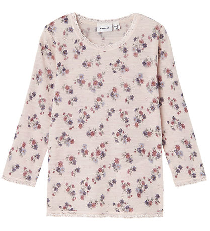 Name It Bluse - Wolle - NmfWang - Noos - Flieder Ash/AOP