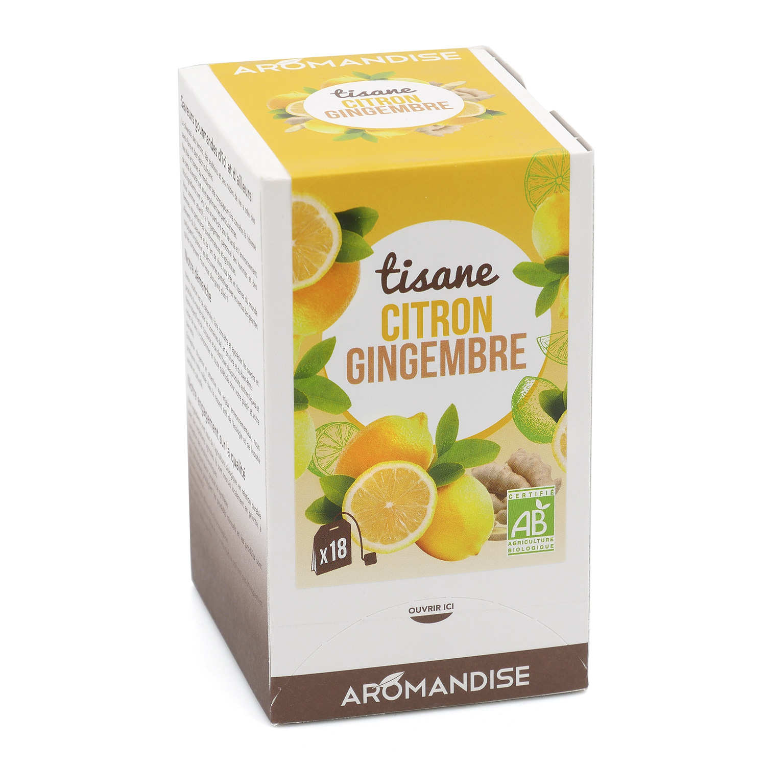 Tisane bio Gingembre Citron en infusettes