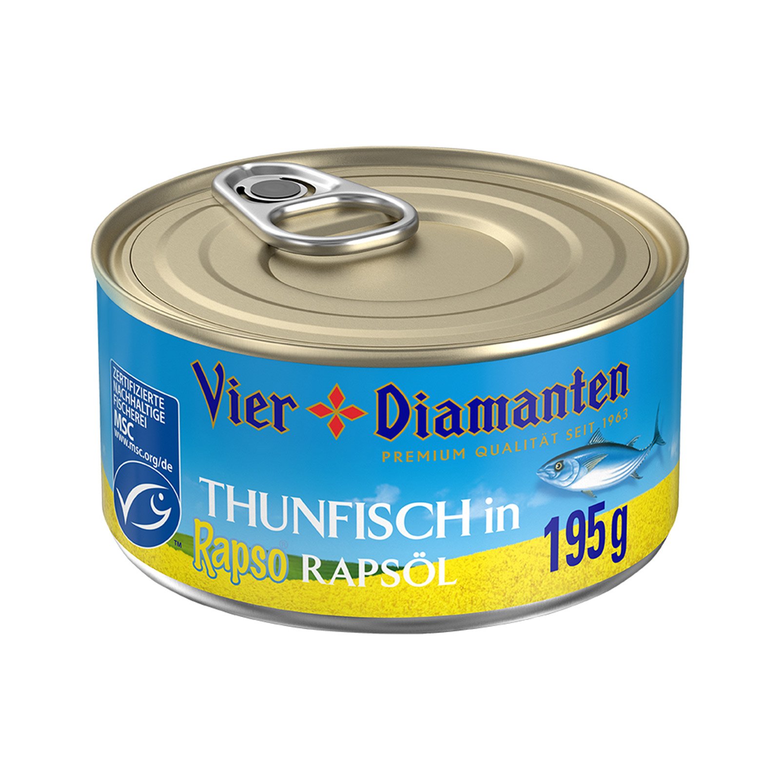 Vier Diamanten Thunfisch in Rapsöl