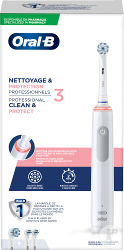 Oral-B Professional Clean & Protect 3+ Brosse À Dents Électrique Avec Recharges 1 Pièce
