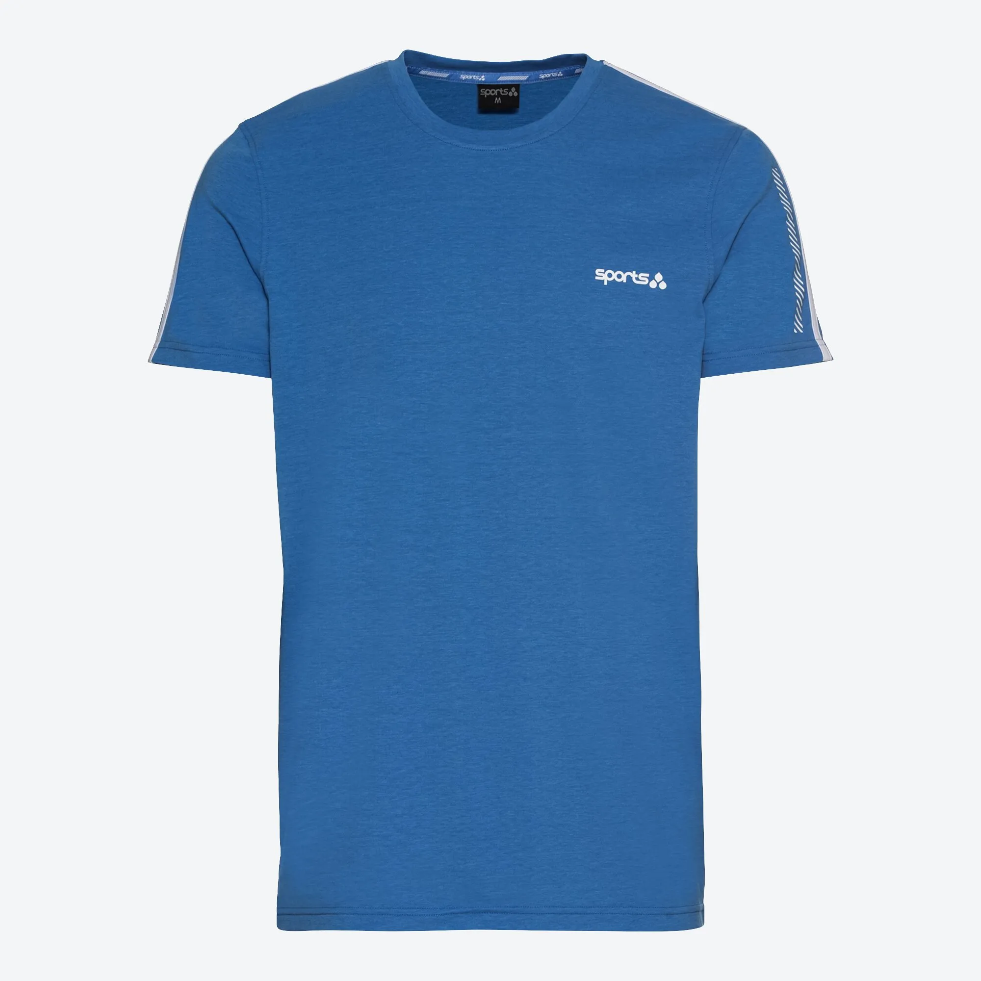 Herren-Fitness-T-Shirt mit Kontrast-Streifen