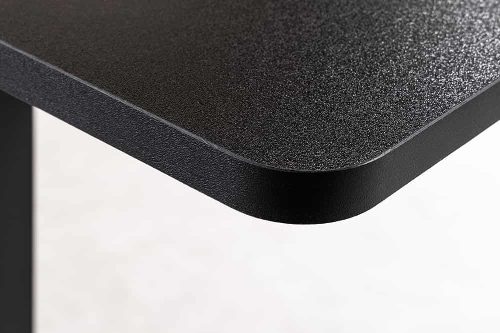 Höhenverstellbarer Schreibtisch BLACK DESK 140cm anthrazit schwarzes Metallgestell
