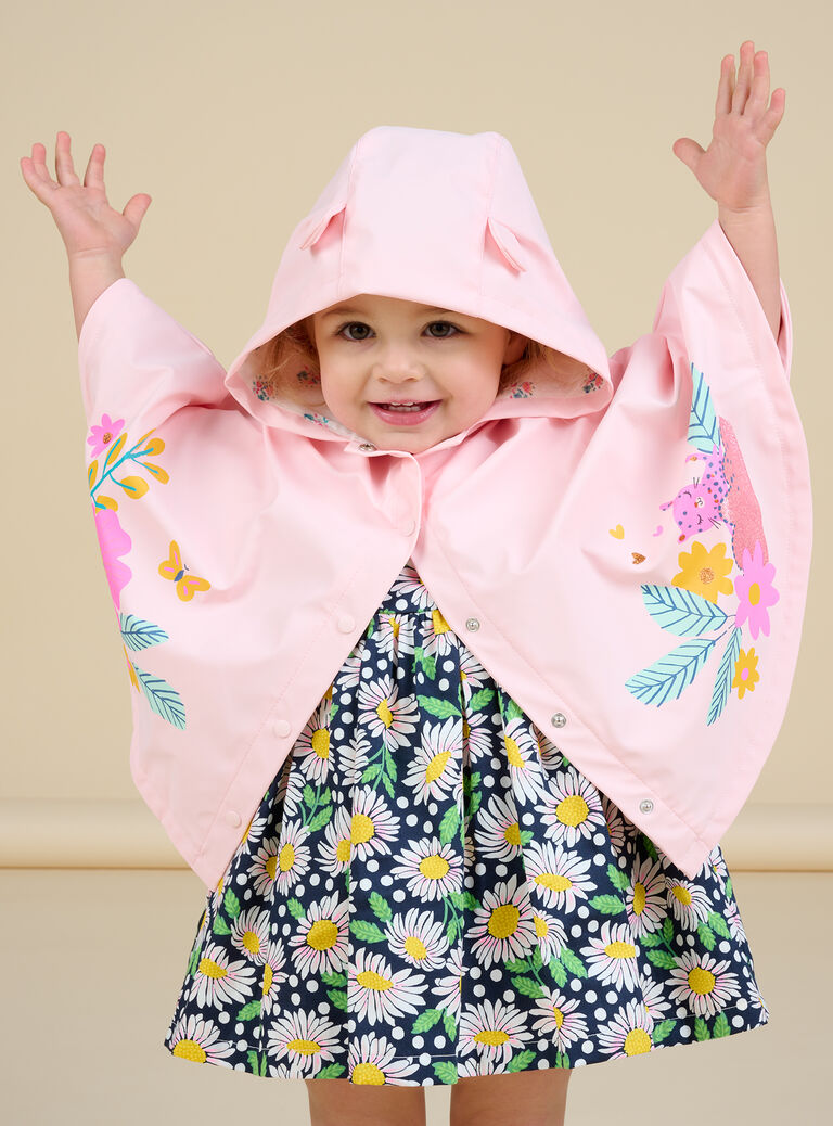 Cape rose poudré bébé fille