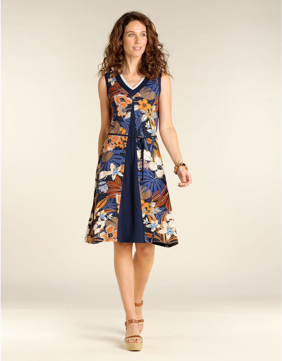 Robe en maille imprimée