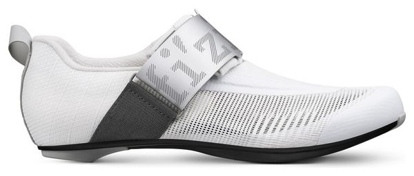 Chaussures de Triathlon Fizik Hydra Aeroweave Carbon Blanc/Argent
