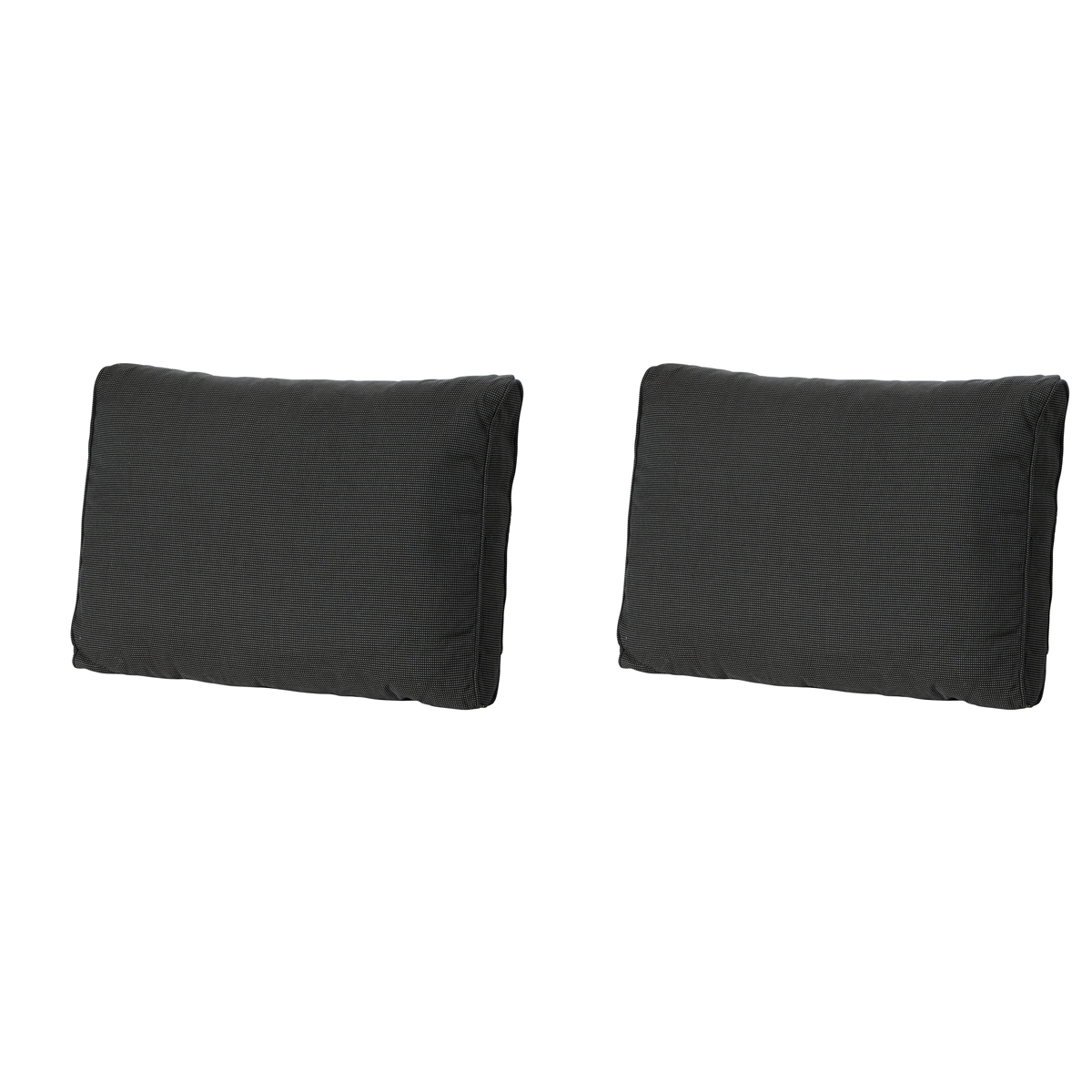 Madison Rib black Rugkussen - Set van 2