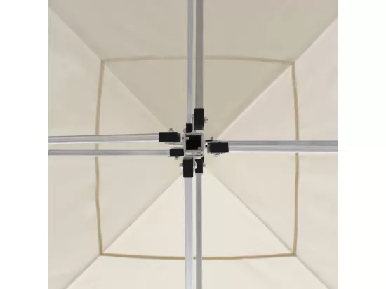 Tente de réception pliable avec parois Aluminium 3 x 3 m Crème