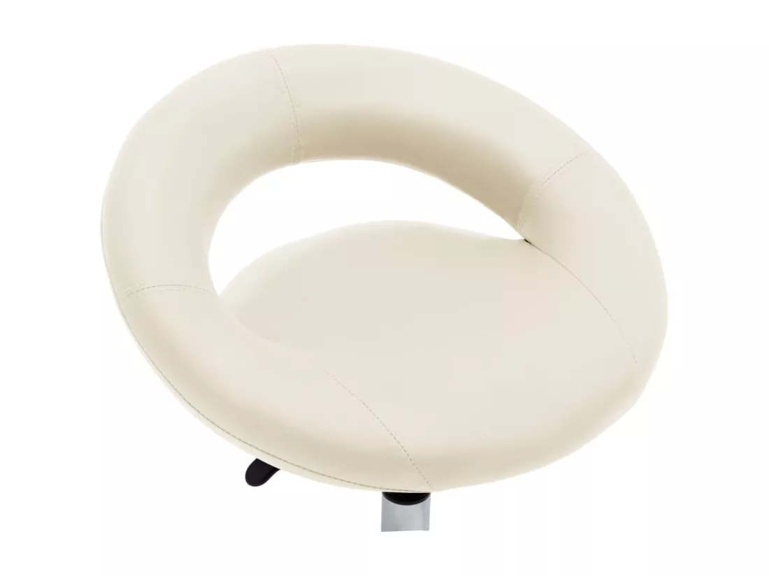 Prolenta Premium - Chaise de travail roulante Crème Similicuir