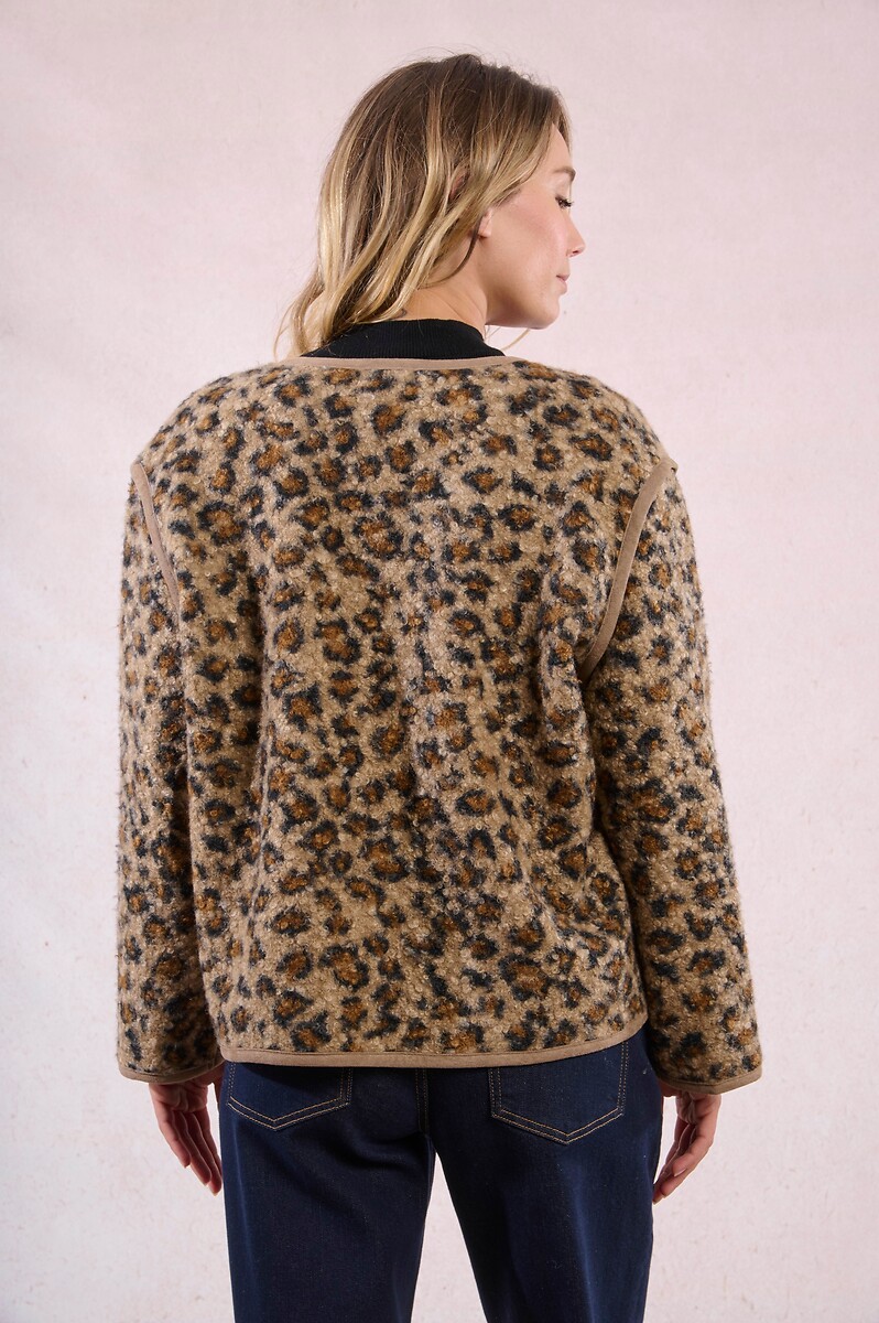 MOLLY BRACKEN<br>Jaqueta com estampa de leopardo