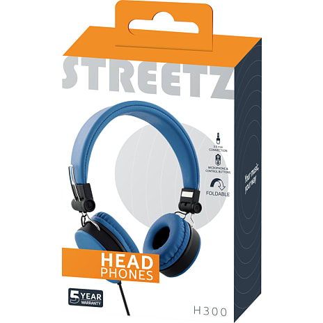 STREETZ H300 on-ear høretelefoner - blå