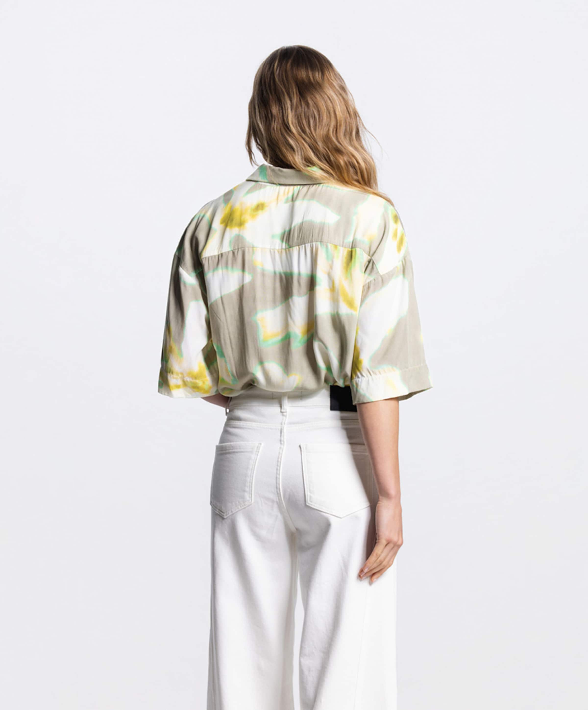JANSEN Amsterdam Dames blouse groen