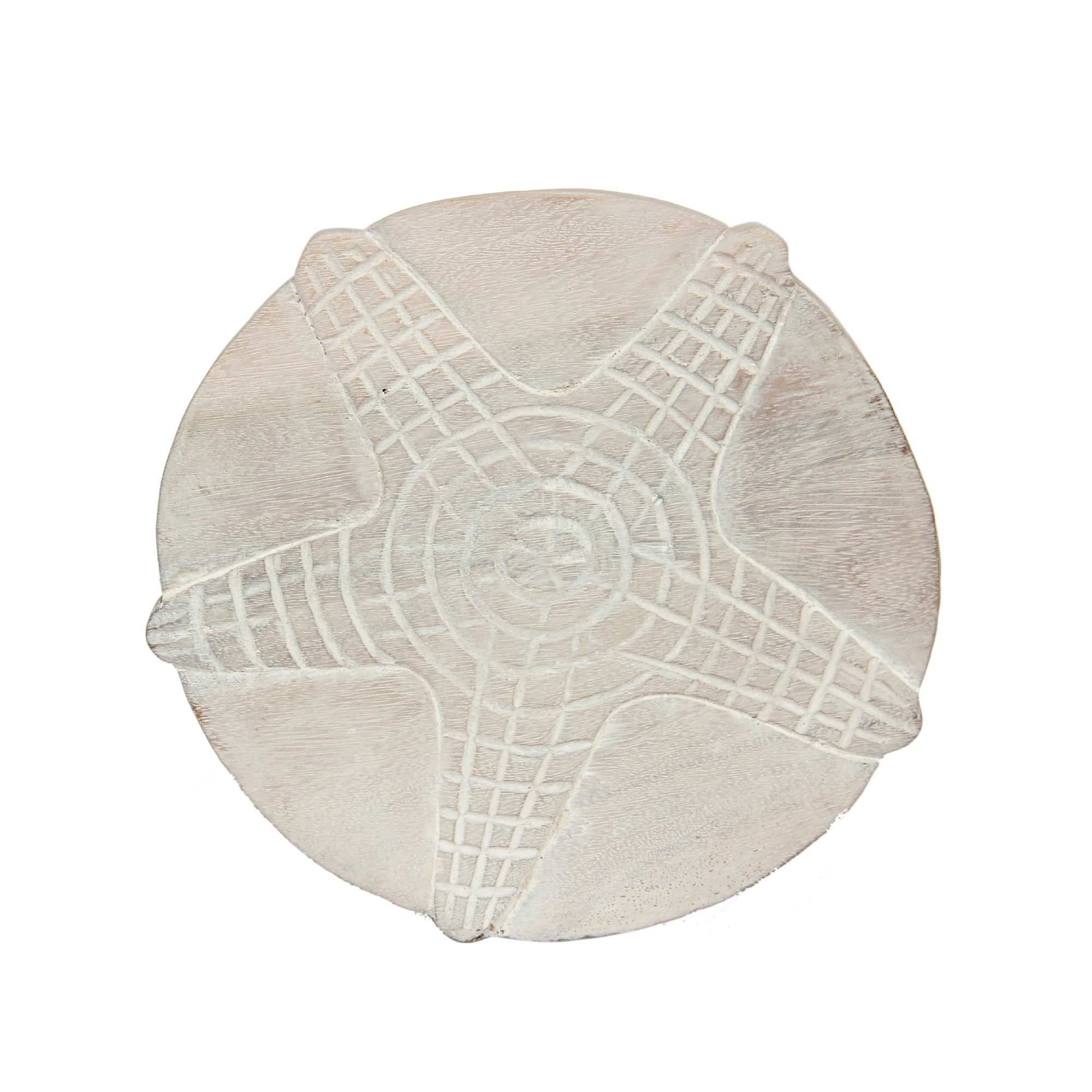 Hocker 'Seestern', weiß, H 25 cm, Ø 27 cm von fischer's lagerhaus