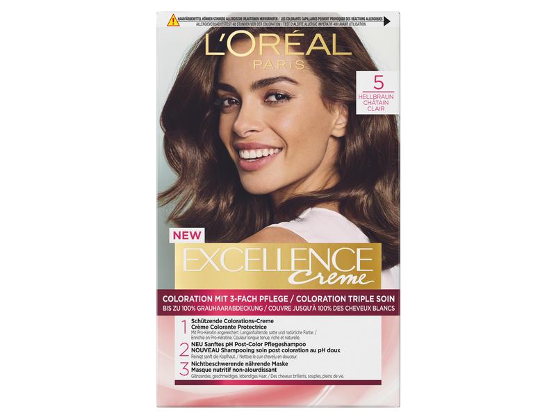 L'Oréal Paris Haarcoloration 5 Hellbraun 1 Stück 3-fach Pflege-Coloration