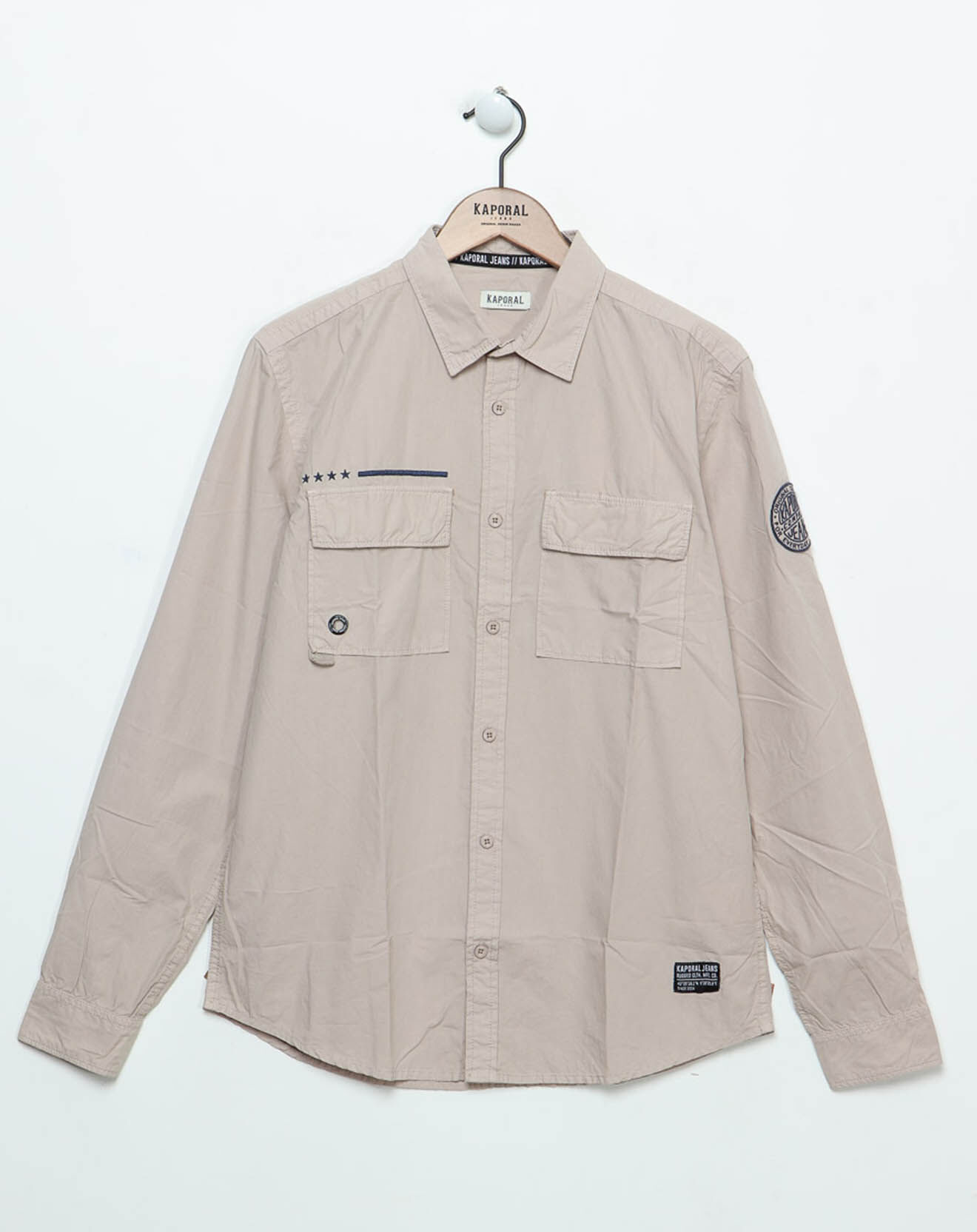 Kaporal 5 Chemise Regular Fit Wammoe beige