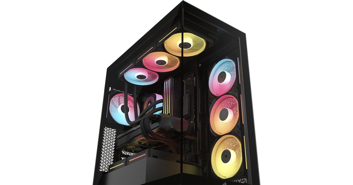Corsair3500X LX-R RGB iCUE LINK midi tower behuizing  (Zwart | 2x USB-A | 1x USB-C | Tempered Glass)