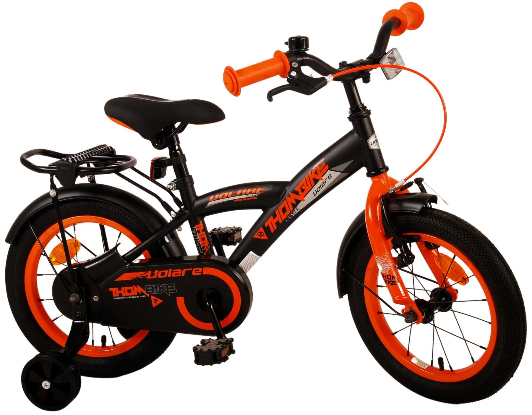 TPFSports Thombike Kinderfahrrad - Jungen - 14 Zoll - Rücktritt + Handbremse - Schwarz/Blau