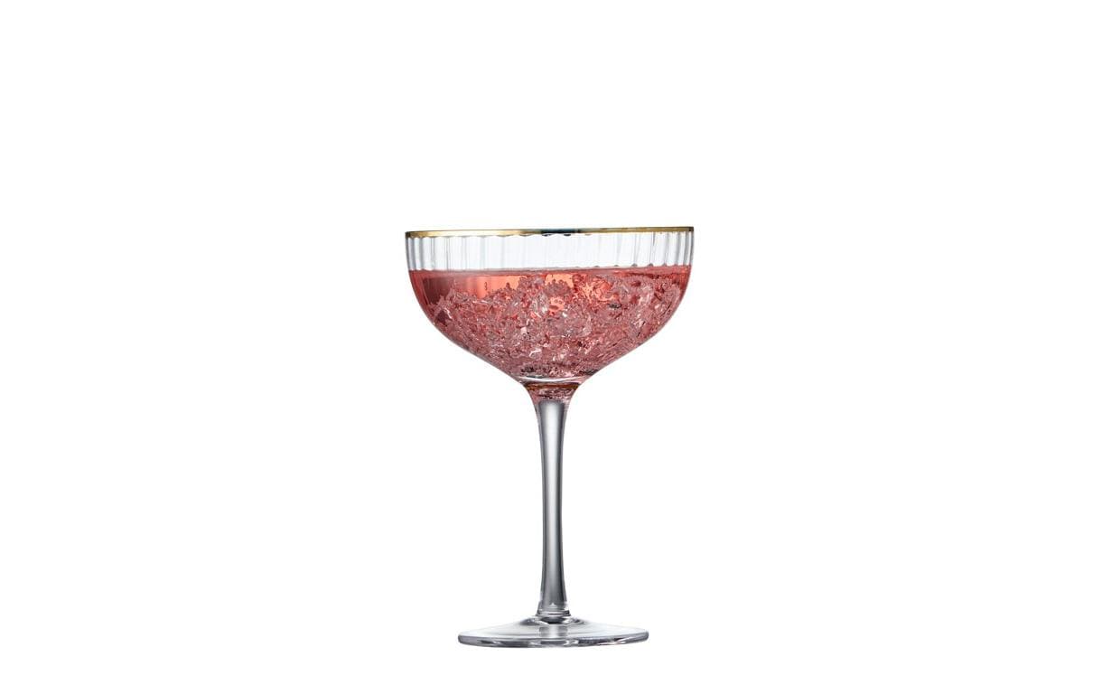 Cocktailglas Palermo Gold 4 Stück, 31.5 clGläser mit feinem Goldrand