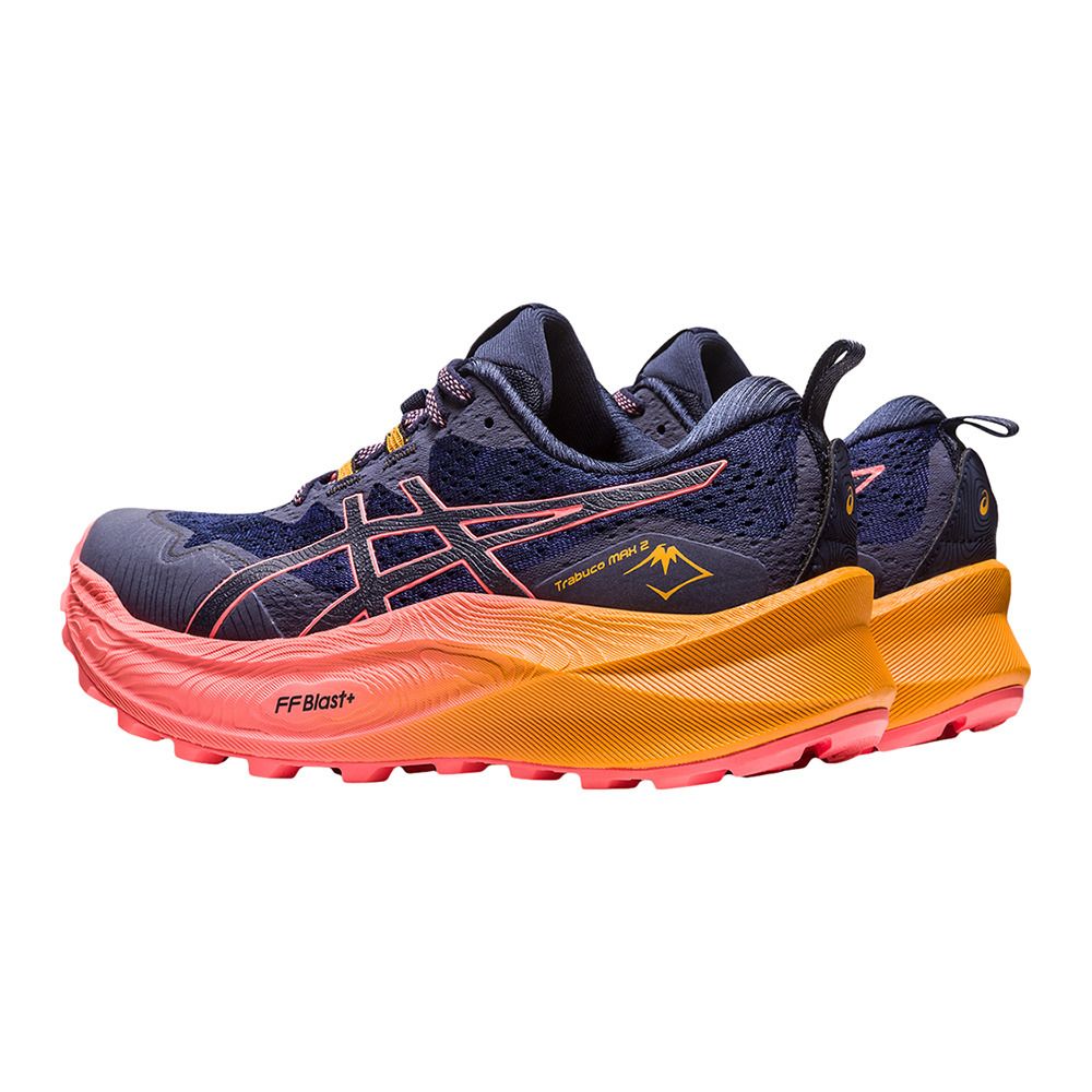Asics TRABUCO MAX™ 2 - Chaussures trail Femme midnight/papaya