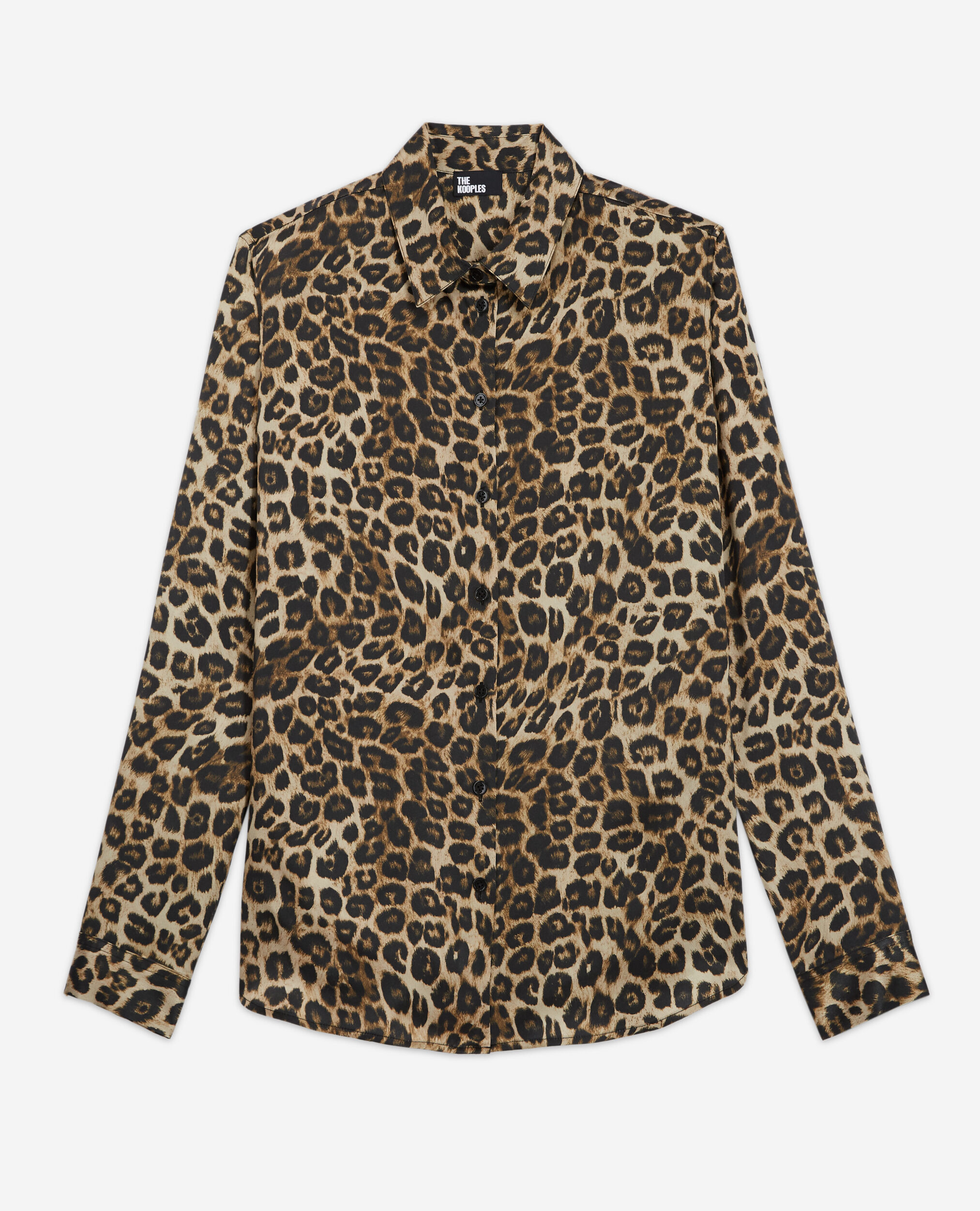Chemise en soie léopard