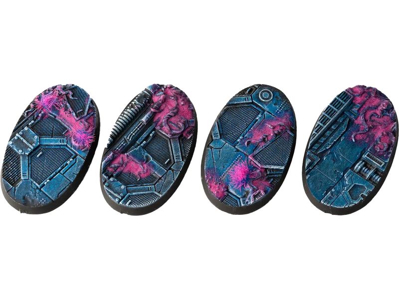 GamersGrass Base Alien Infestation oval 60 mm (x4) Hochwertige Bases für den Miniaturenbau