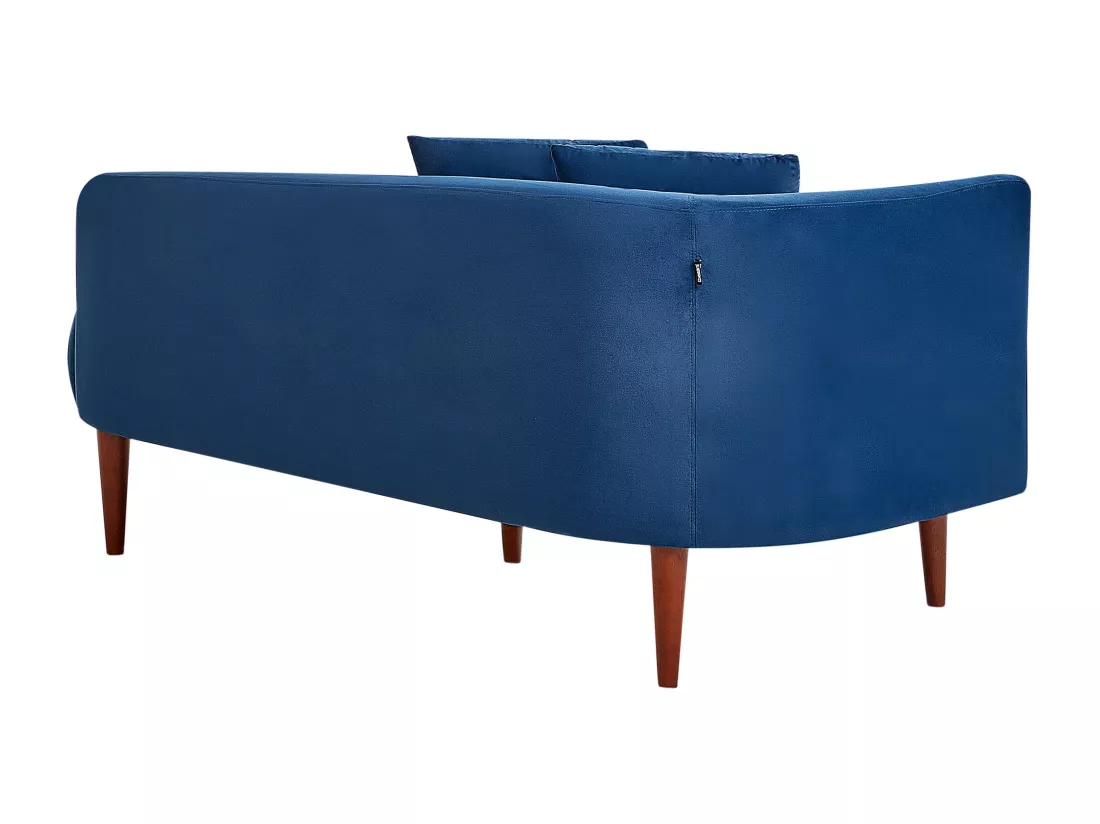 Chaise longue côté droite en velours bleu CHAUMONT